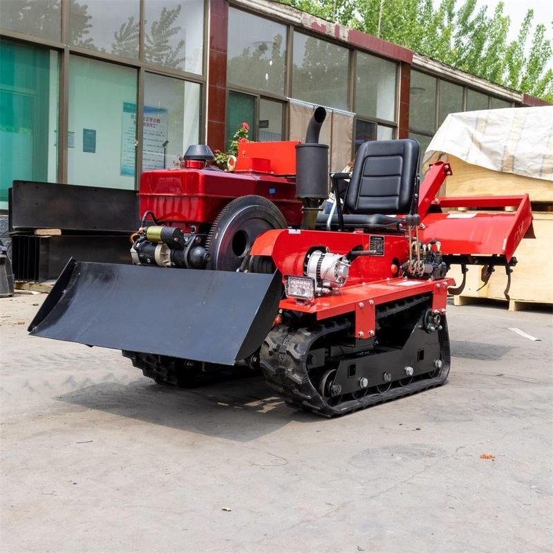 Czerwony Błękitny Silnik Dieselowy Traktor Farma Ogród Paddy Field Mini Traktor