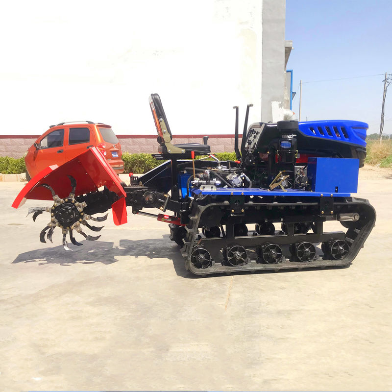 Czerwony Błękitny Silnik Dieselowy Traktor Farma Ogród Paddy Field Mini Traktor