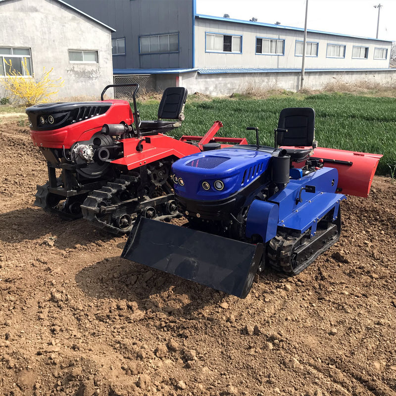 Czerwony Błękitny Silnik Dieselowy Traktor Farma Ogród Paddy Field Mini Traktor