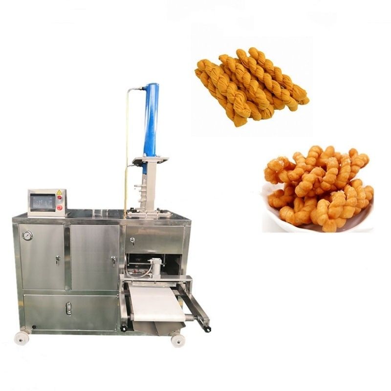 Przemysłowe automatyczne skręcanie Churro Sprzęt do formowania przekąsek Miękkie pretzel smażone ciasto Twist Making Extruder Machine