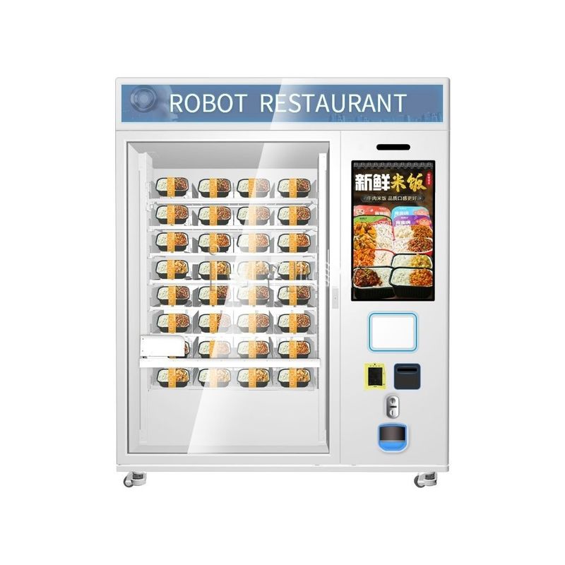 Gorąca sprzedaż Fast Food Kawa Cupcake Automatyczny 32 cali ekran dotykowy Mikrowave Heating Vending Machine